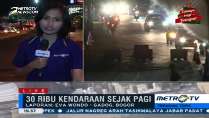 Arus Lalu Lintas di Gadog-Puncak Berangsur Normal