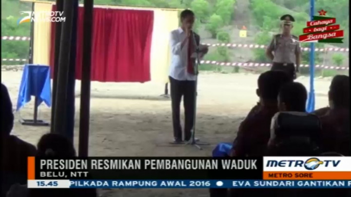 Jokowi Groundbreaking Pembangunan Waduk Rotiklot