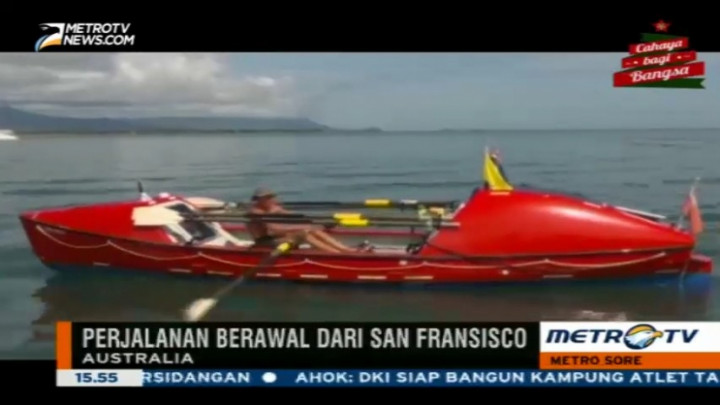 Pria Ini Berhasil Arungi Samudra Pasifik Seorang Diri  