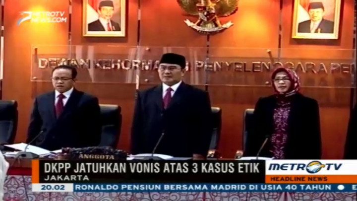 Sidang Etik, DKPP Berhentikan 5 Penyelenggara Pemilu