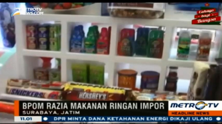 BPOM Surabaya Gelar Razia Makanan Ringan Impor