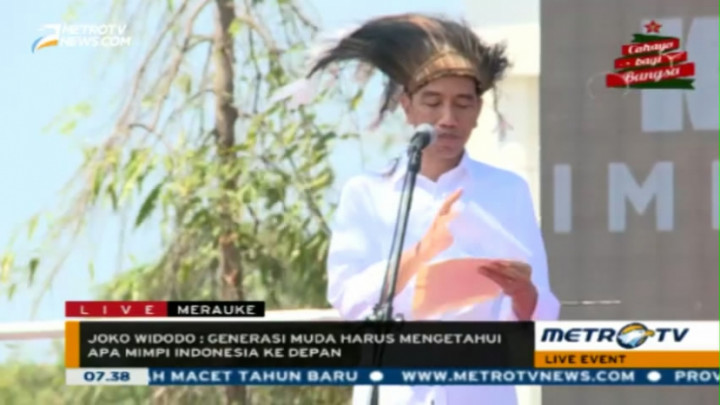 Pidato Jokowi dalam Ekspedisi Kapsul Waktu Impian di Merauke