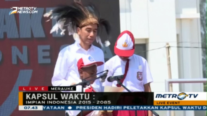 2 Pelajar Merauke Bacakan Impian Indonesia di Hadapan Presiden