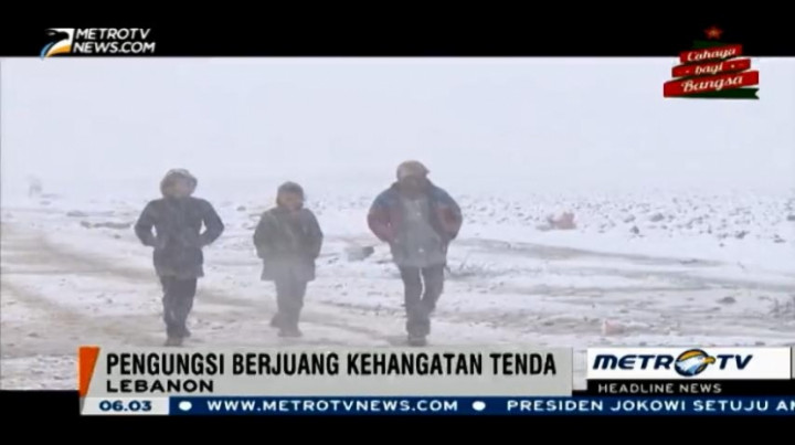 Pengungsi Suriah Hadapi Badai Musim Dingin