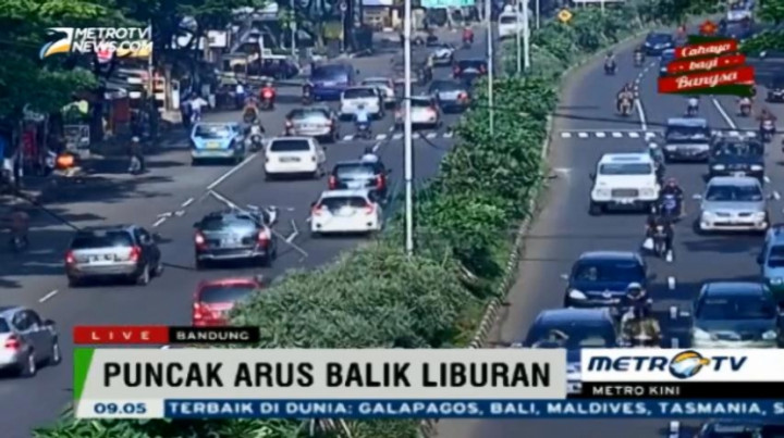 Arus Balik Liburan, Lalu Lintas di Tol Pasteur Normal