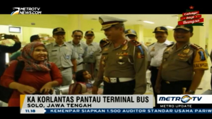 Pantau Puncak Arus Balik, Kakorlantas Kunjungi Terminal Tirtonadi Solo 
