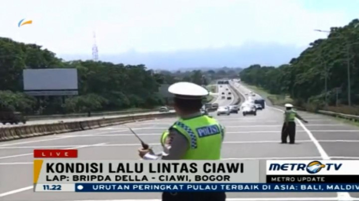 Puncak Arus Balik, Lalu Lintas di Tol Ciawi Masih Lancar