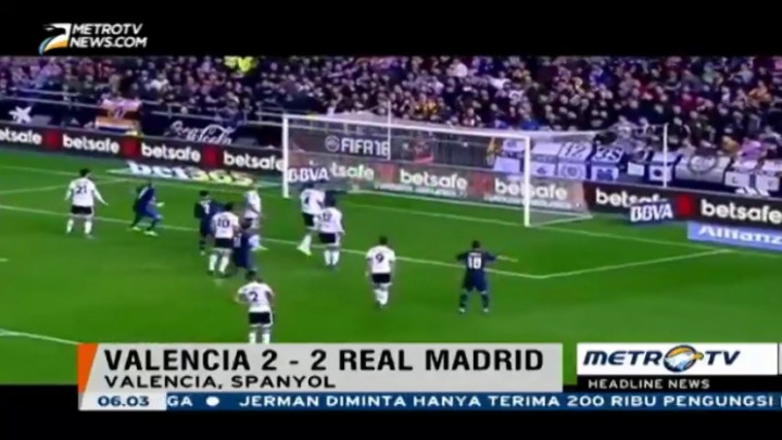 Real Madrid Ditahan Valencia 2-2