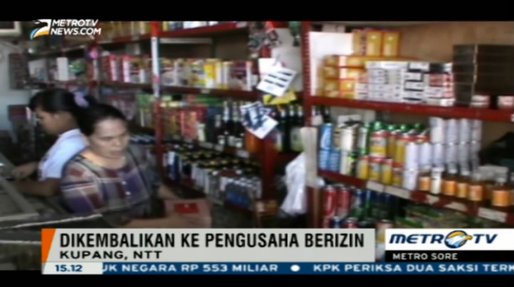 Polda NTT Kembalikan Miras Sitaan ke Pengusaha Berizin