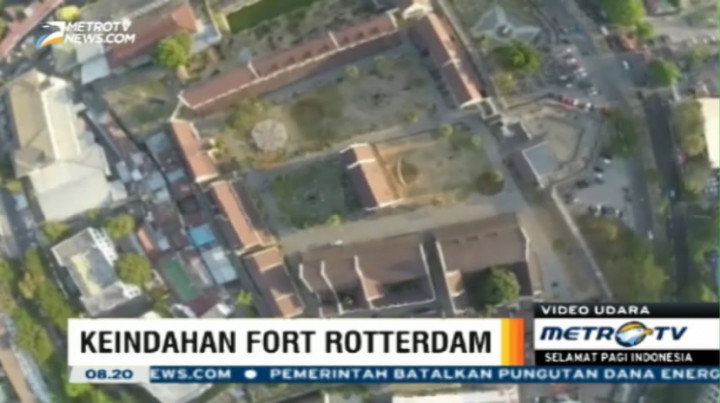 Melihat Keindahan Fort Rotterdam dari Udara