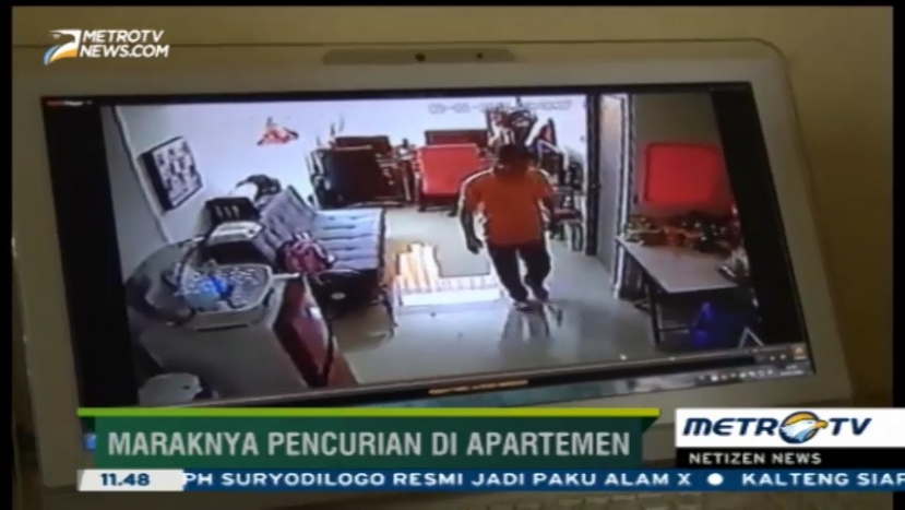 Rekaman CCTV Aksi Pencurian di Apartemen