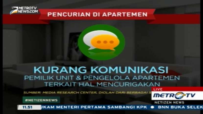 Aksi Pencurian di Apartemen Diprediksi Terus Meningkat