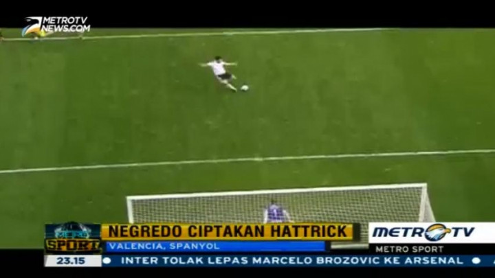 Hattrick Negredo Antarkan Kemenangan Valencia
