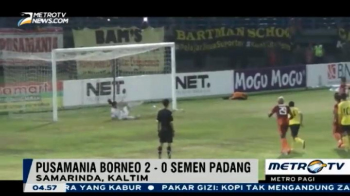Pusamania Borneo FC Tekuk Semen Padang 2-0