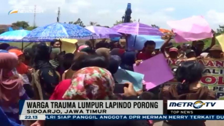 Penarikan Alat Berat Lapindo Diwarnai Unjuk Rasa Warga 