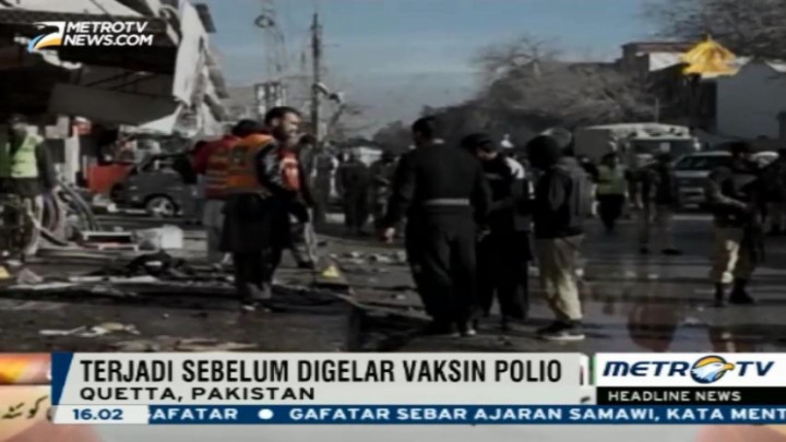 Ledakan Bom di Pusat Vaksin Polio Pakistan Tewaskan 14 Orang