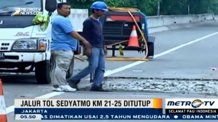 Jasa Marga Perbaiki Jalan Tol Sedyatmo