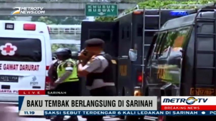 Usai Ledakan Saksi Mendengar Suara Baku Tembak di Wilayah Sarinah