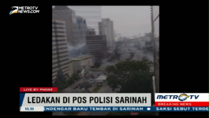  Baku Tembak Diduga Teroris Berlangsung di Sarinah 