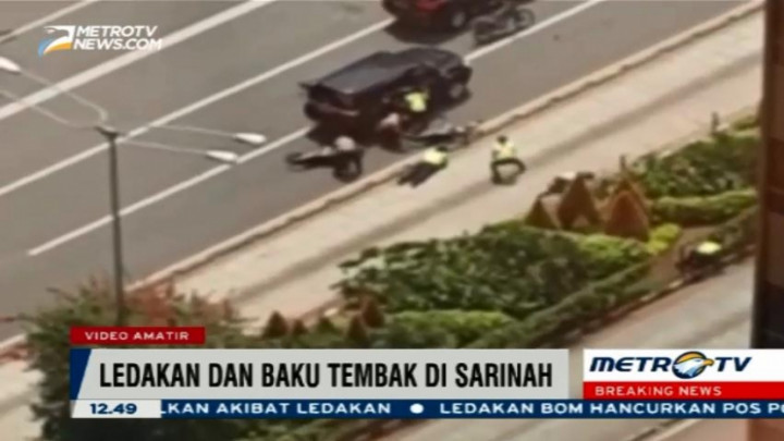 Video Amatir Situasi Baku Tembak di Kawasan Sarinah