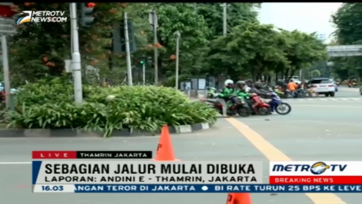 Sebagian Ruas Jalan Thamrin Mulai Dibuka