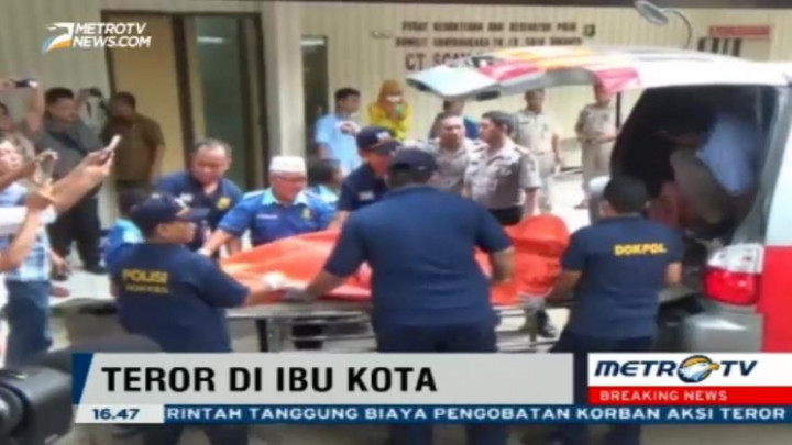 Enam Jenazah Korban Ledakan Sarinah Tiba di RS Polri 