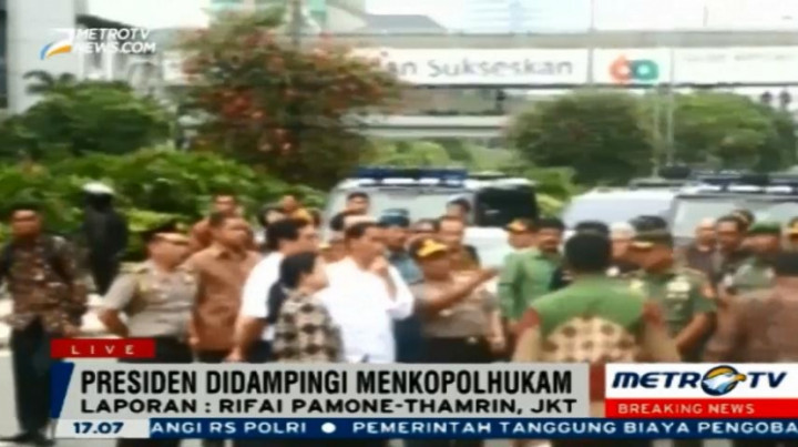 Presiden Datangi Lokasi Aksi Teror Sarinah