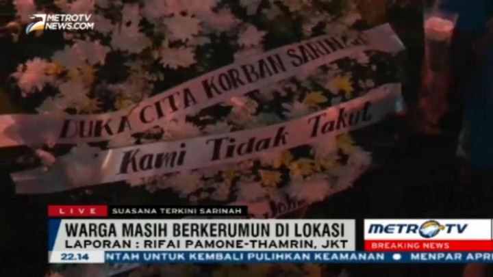 Warga Tunjukkan Aksi Solidaritas di Kawasan Sarinah