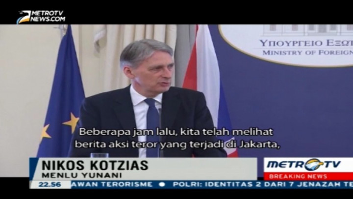 Menlu Yunani Sampaikan Simpati Atas Teror Bom Sarinah