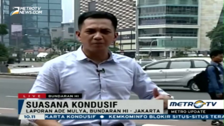  Petugas Gabungan Lakukan Patroli di Titik Vital Bundaran HI 