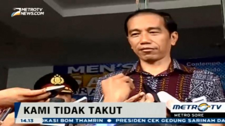 Jokowi Pantau Keamanan Mal Sarinah Pascaserangan Teroris