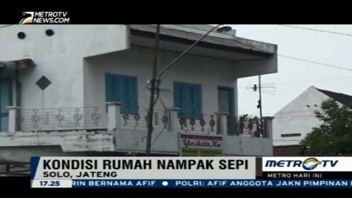 Rumah Bahrun Na'im di Solo Tampak Sepi 