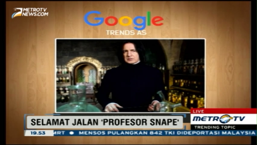 Selamat Jalan Alan 'Profesor Snape' Rickman 
