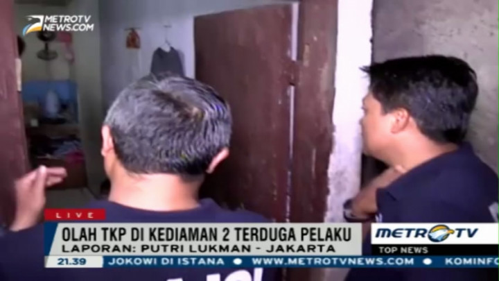 Polisi Gelar Olah TKP di Rumah Dua Terduga Pelaku Teror Thamrin 