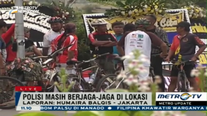  Petugas Masih Berjaga di Lokasi Ledakan Bom Thamrin 