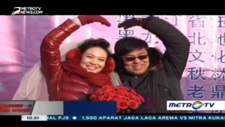 15 Pasangan Gelar Pesta Pernikahan di Atas Es