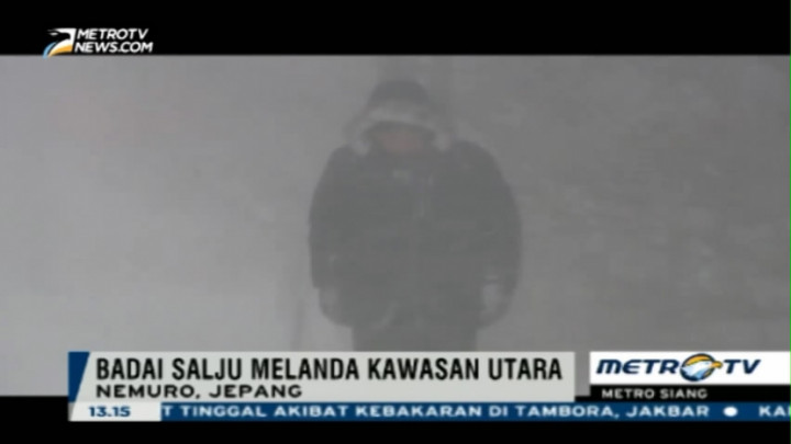  Badai Salju Landa Kawasan Utara Jepang 