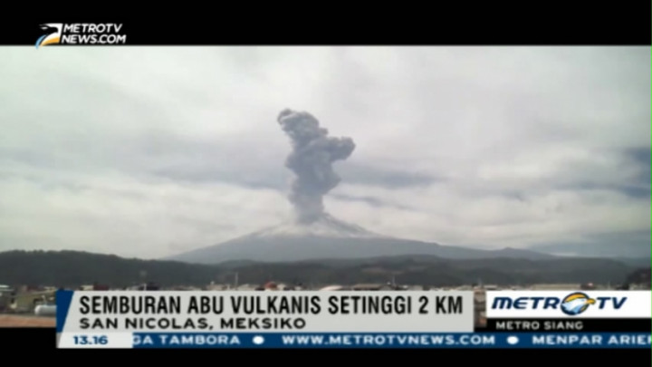  Gunung Api Popocatepetl di Meksiko Meletus 