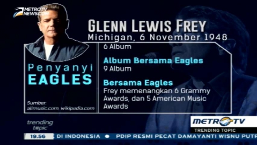 Gitaris Eagles, Glenn Frey Wafat di Usia 67 Tahun