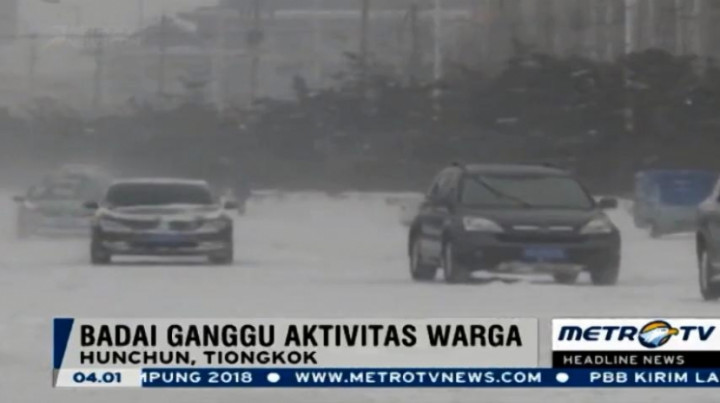 Badai Salju Landa Kota Hunchun-Tiongkok