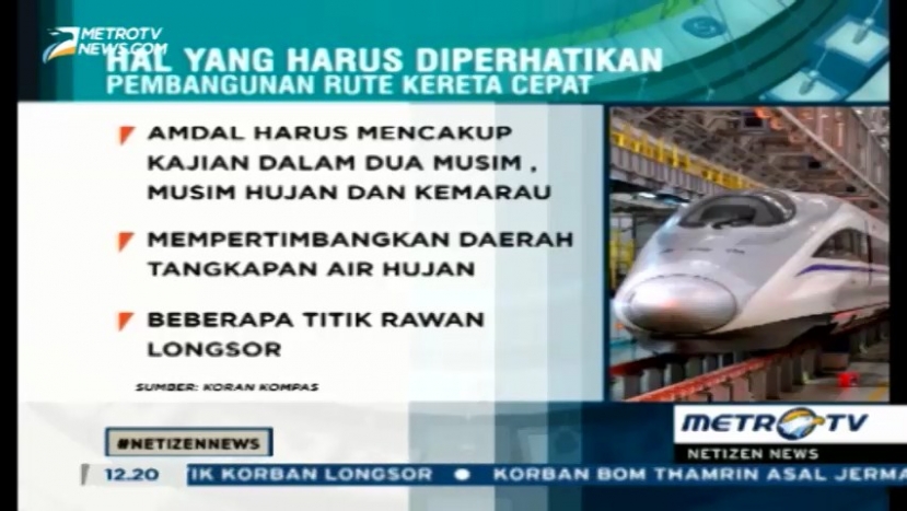Hal yang Harus Diperhatikan dalam Pembangunan Rute Kereta Cepat