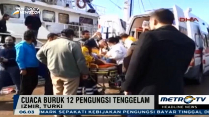 12 Imigran Tenggelam Saat Menuju Yunani