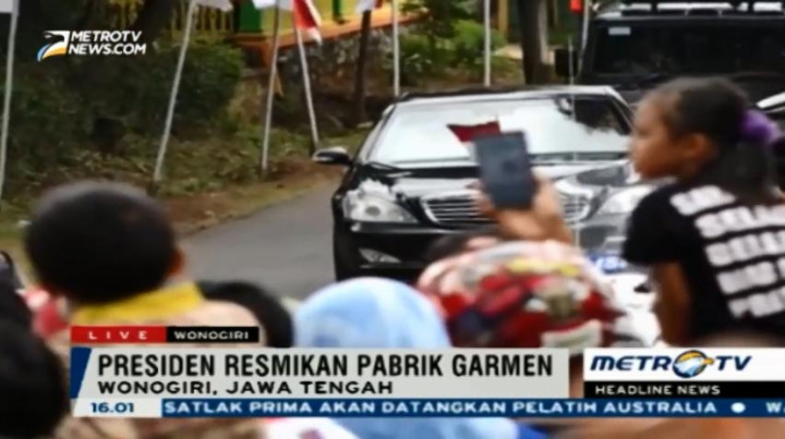 Warga Wonogiri Sambut Antusias Kedatangan Jokowi