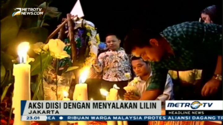 Pemuda Lintas Agama Gelar Aksi Damai di Lokasi Teror Thamrin