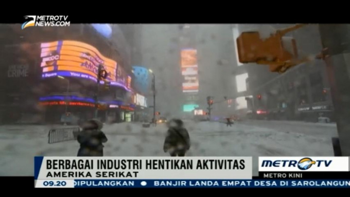 Diterjang Badai Salju, Berbagai Industri di AS Rugi Jutaan Dollar 