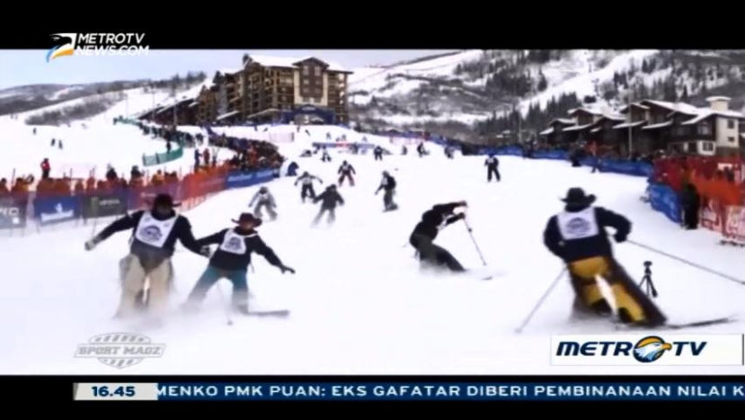 Lucunya Aksi Para Cowboy Menunggangi Papan Ski