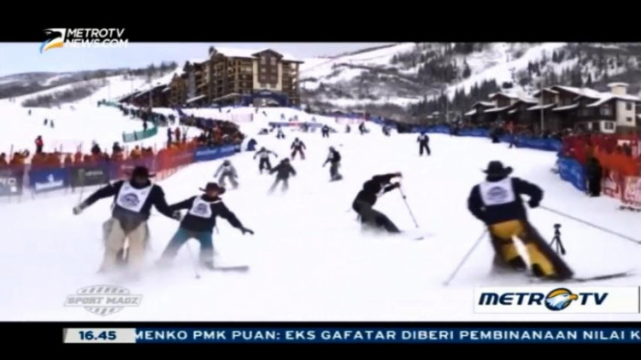 Lucunya Aksi Para Cowboy Menunggangi Papan Ski