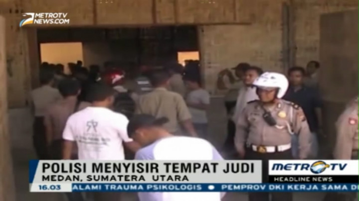 Polisi Gerebek Sejumlah Lokasi Judi dan Sarang Narkoba di Medan 