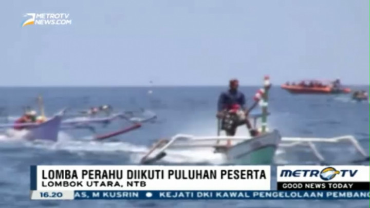 Puluhan Peserta Ikuti Lomba Perahu Ketinting di Lombok