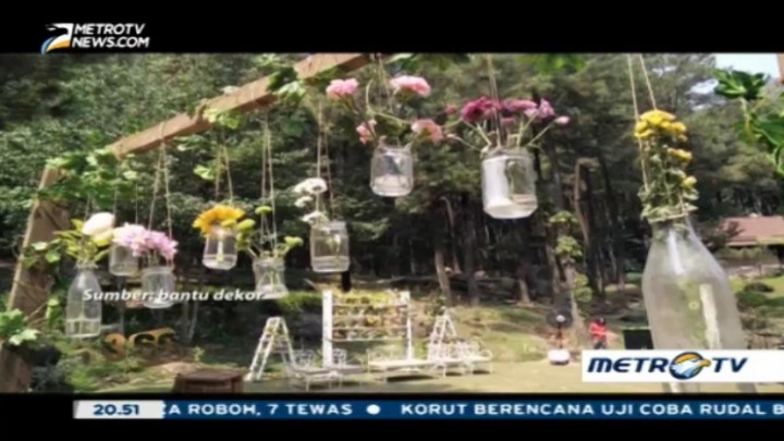 Unik, Dekorasi Pernikahan dari Barang Bekas 